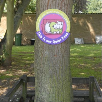 Quiet and calm in the playground at Knowle Green